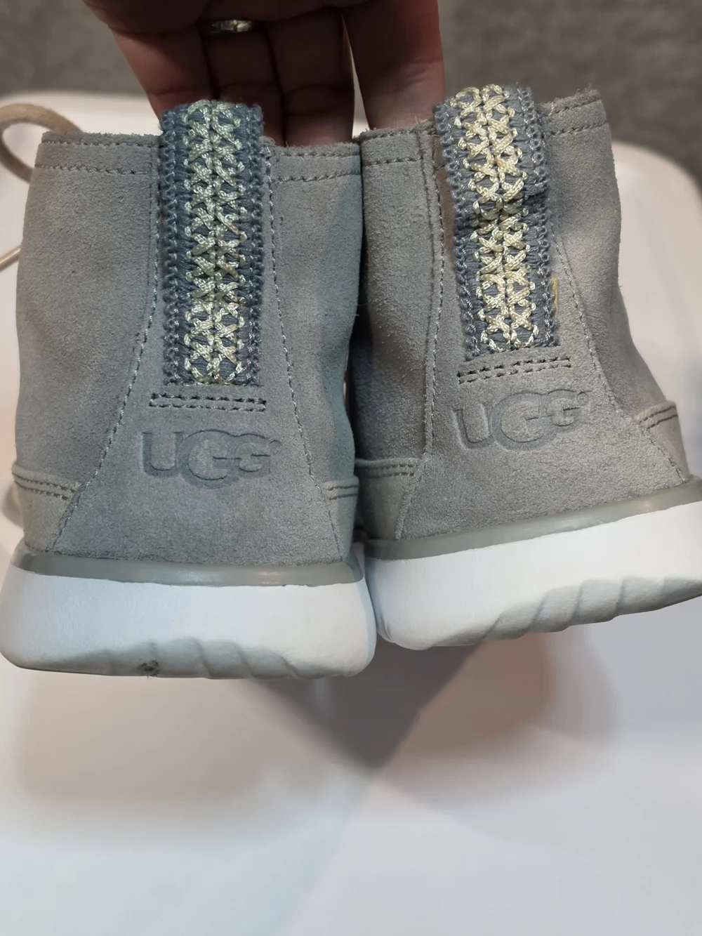 UGG Freaman Canvas Chukka Boots in Gray